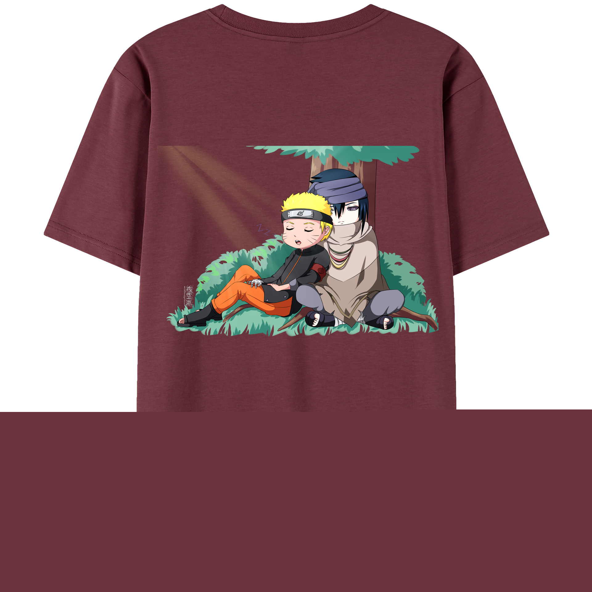 （画像用） NARUTO -ナルト- うずまき ナルト Uzumaki Naruto 綿100％半袖Tシャツ（背面プリント）
